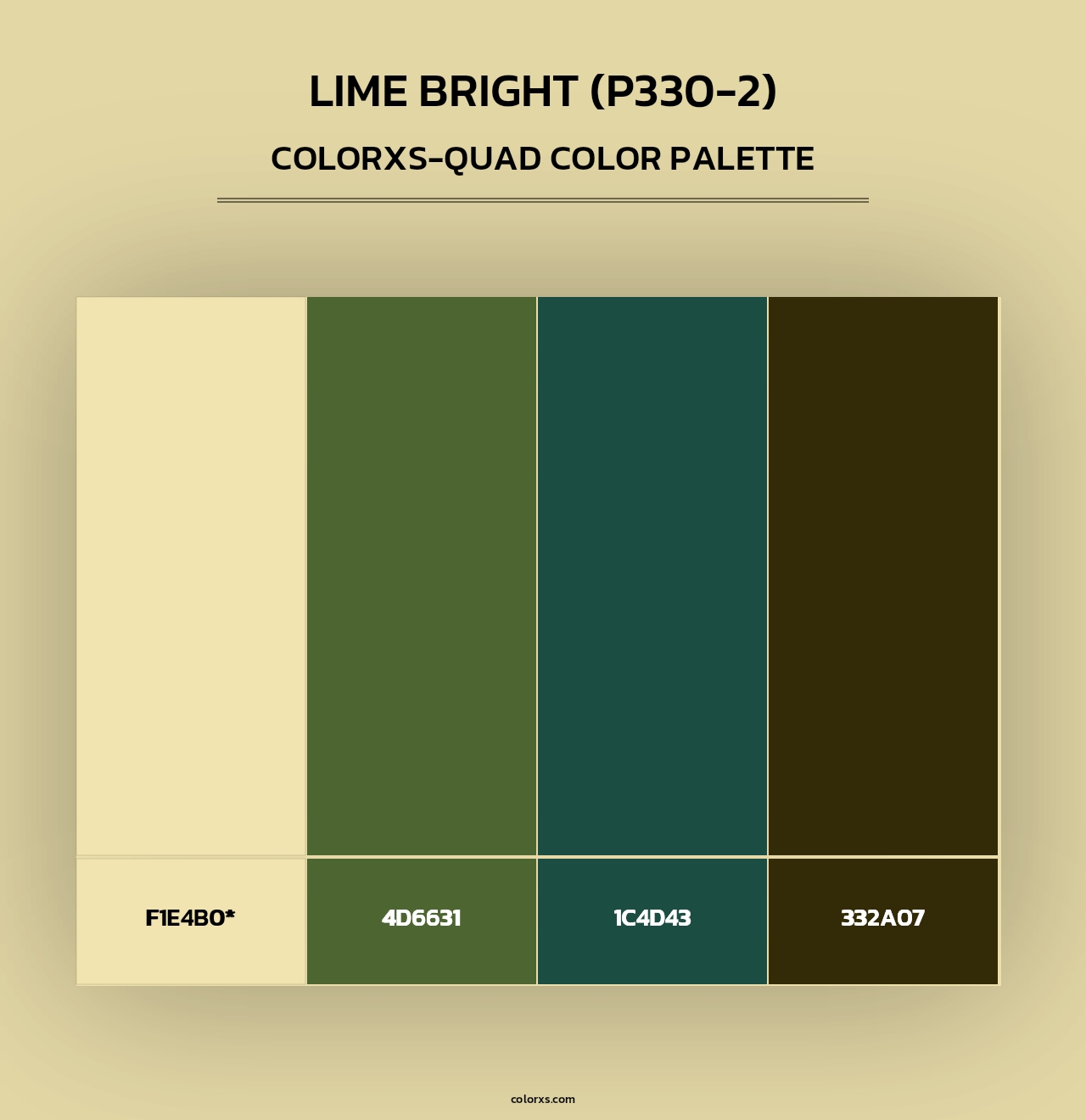 Lime Bright (P330-2) - Colorxs Quad Palette