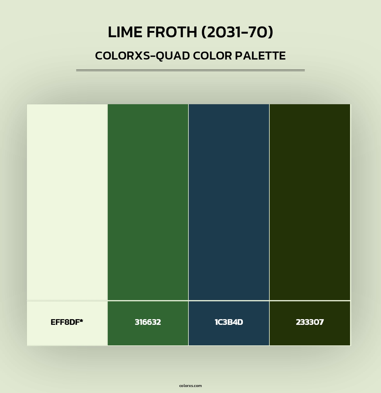 Lime Froth (2031-70) - Colorxs Quad Palette