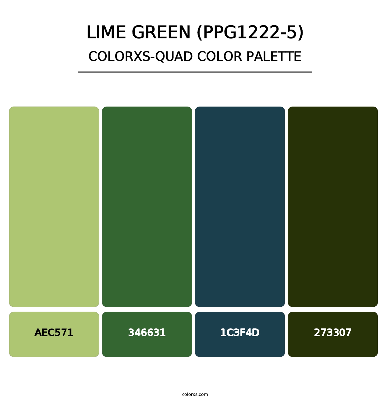 Lime Green (PPG1222-5) - Colorxs Quad Palette