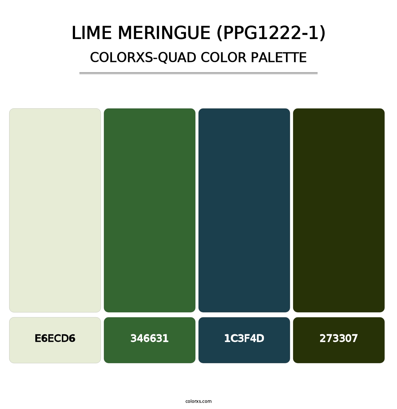 Lime Meringue (PPG1222-1) - Colorxs Quad Palette