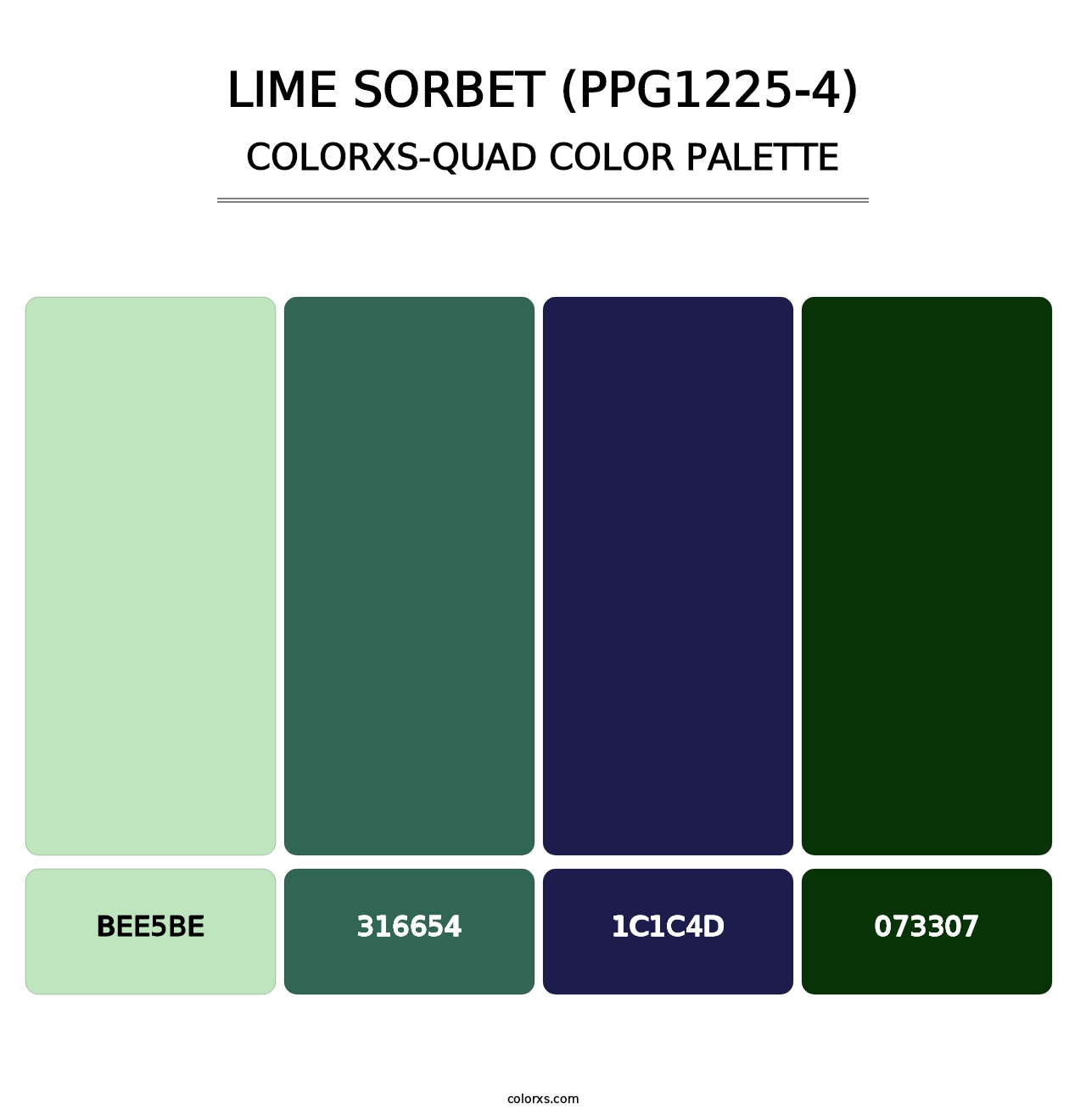 Lime Sorbet (PPG1225-4) - Colorxs Quad Palette