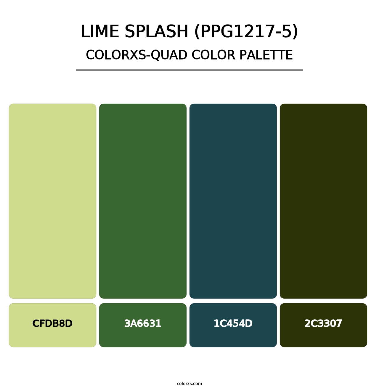 Lime Splash (PPG1217-5) - Colorxs Quad Palette