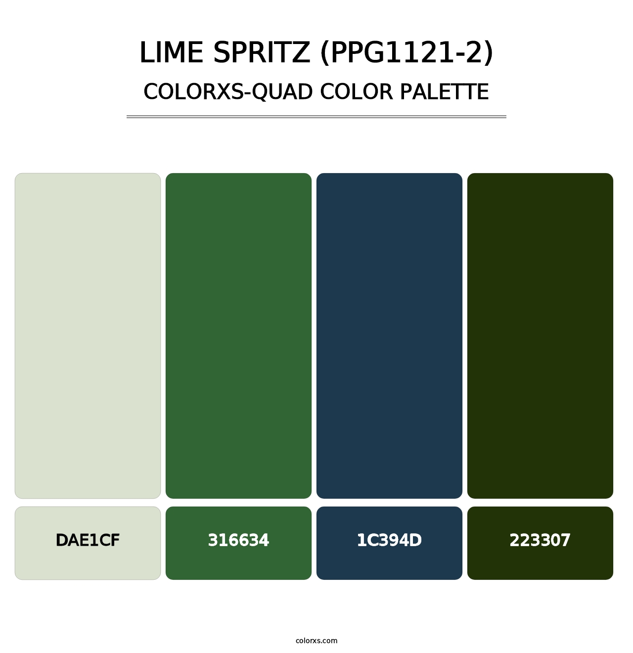 Lime Spritz (PPG1121-2) - Colorxs Quad Palette