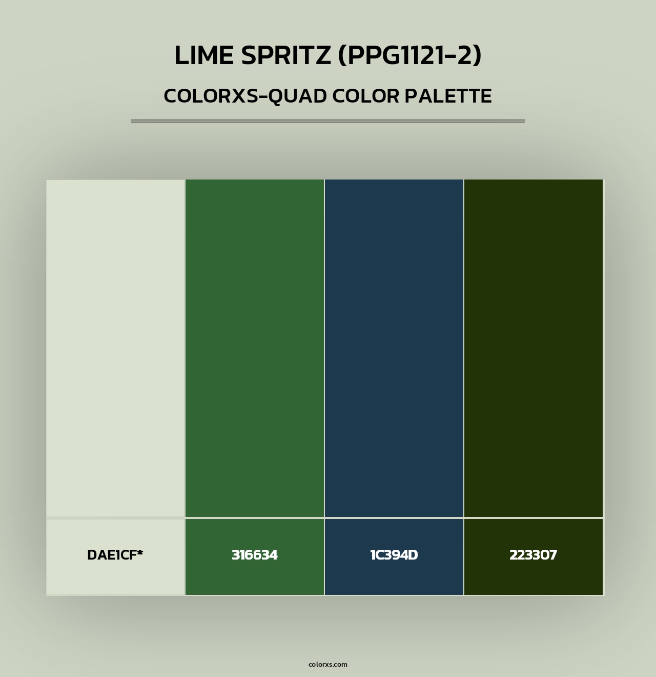 Lime Spritz (PPG1121-2) - Colorxs Quad Palette