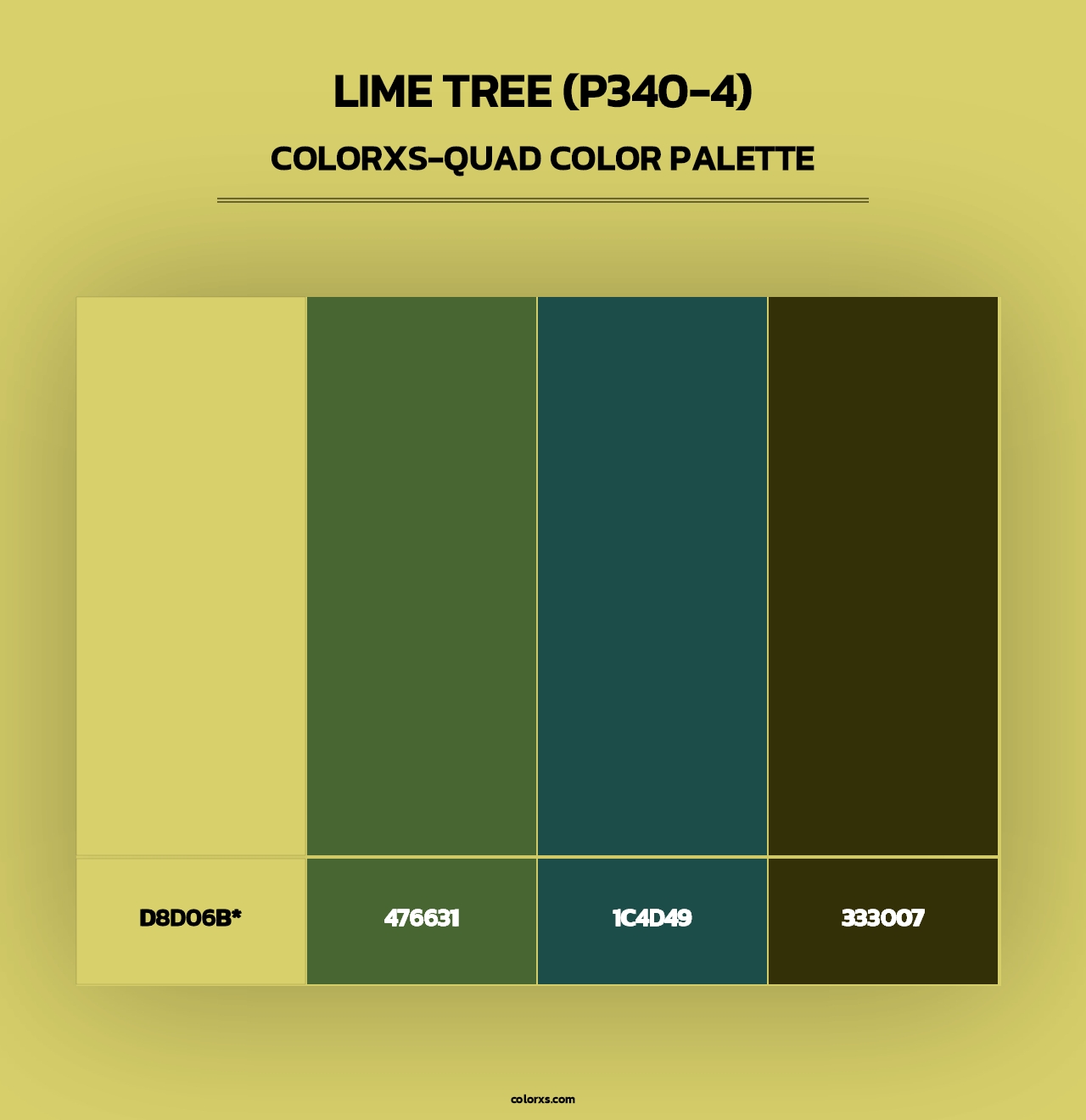 Lime Tree (P340-4) - Colorxs Quad Palette