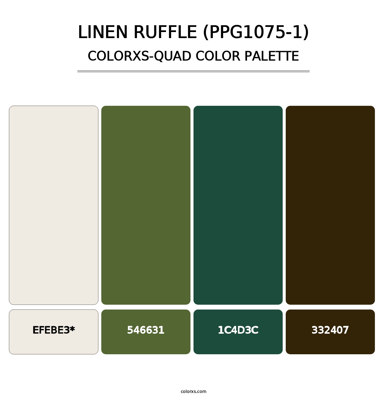 Linen Ruffle (PPG1075-1) - Colorxs Quad Palette