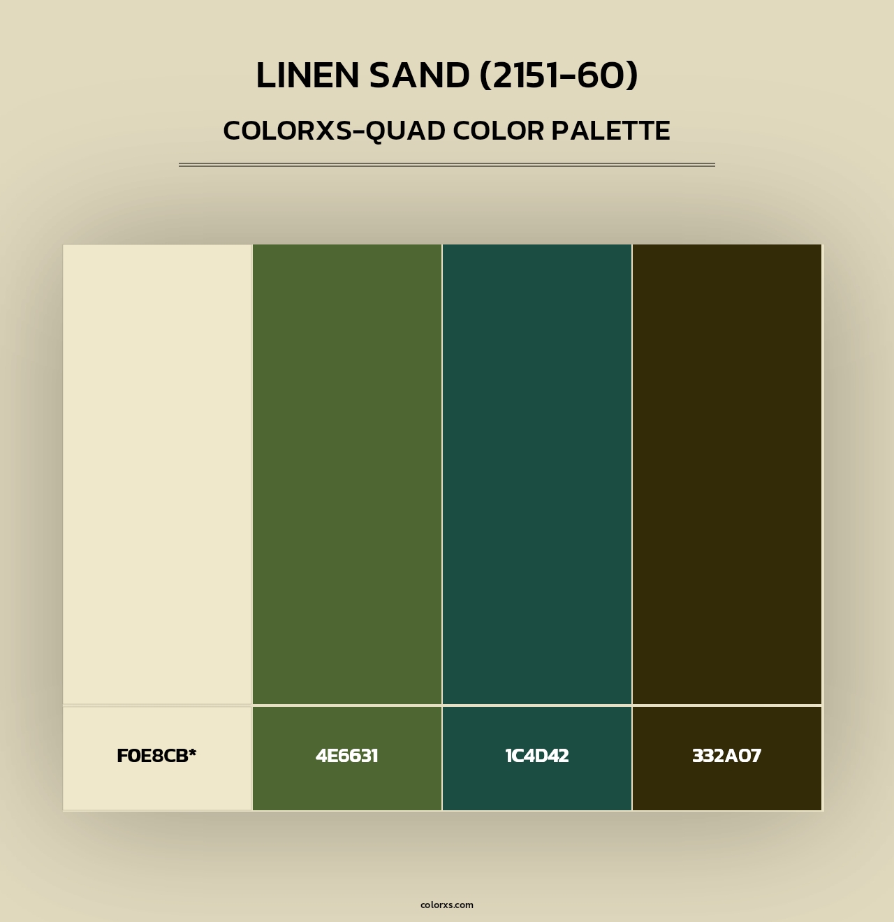 Linen Sand (2151-60) - Colorxs Quad Palette