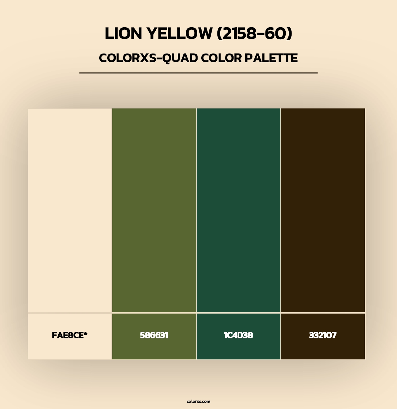 Lion Yellow (2158-60) - Colorxs Quad Palette