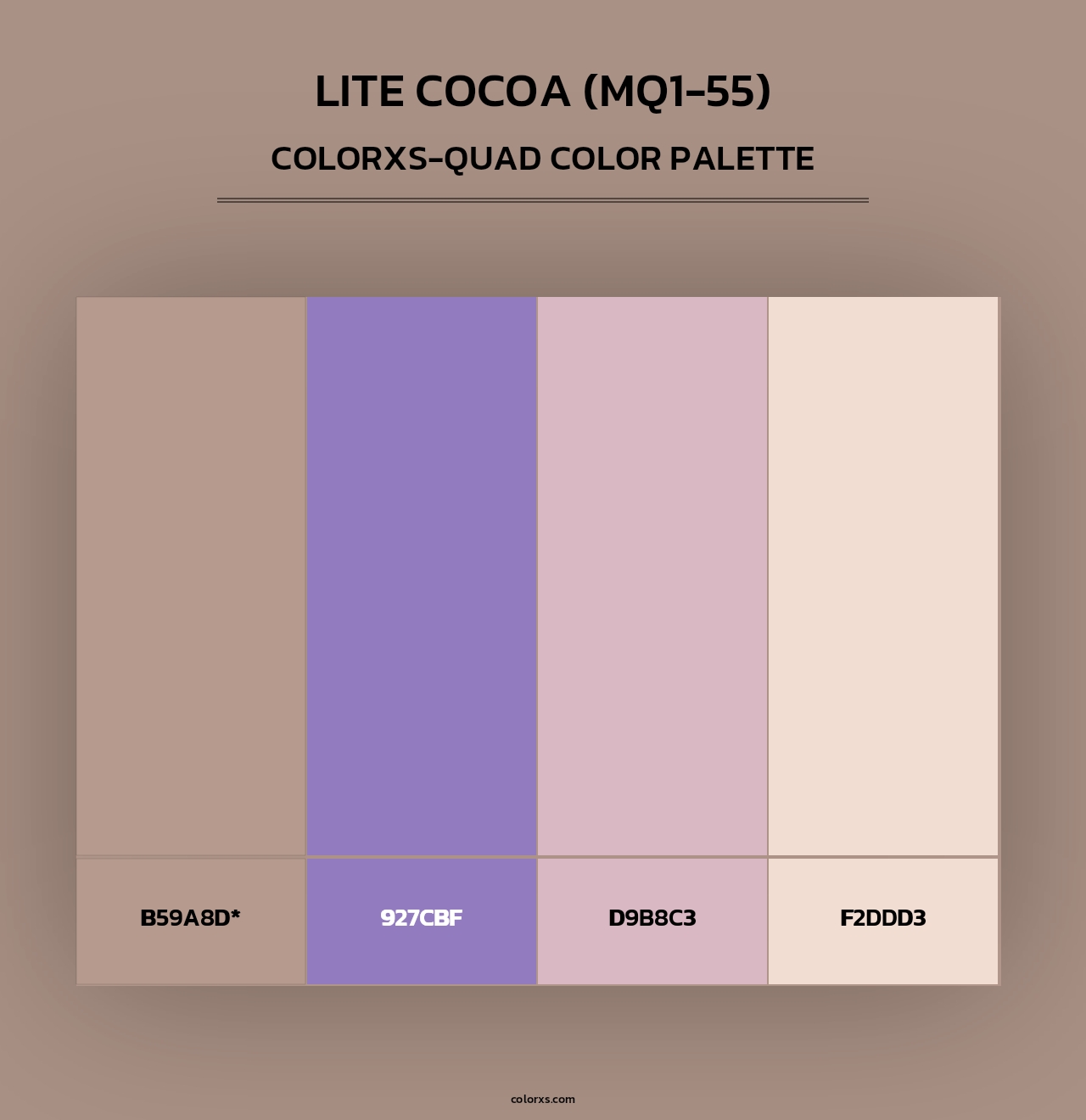 Lite Cocoa (MQ1-55) - Colorxs Quad Palette