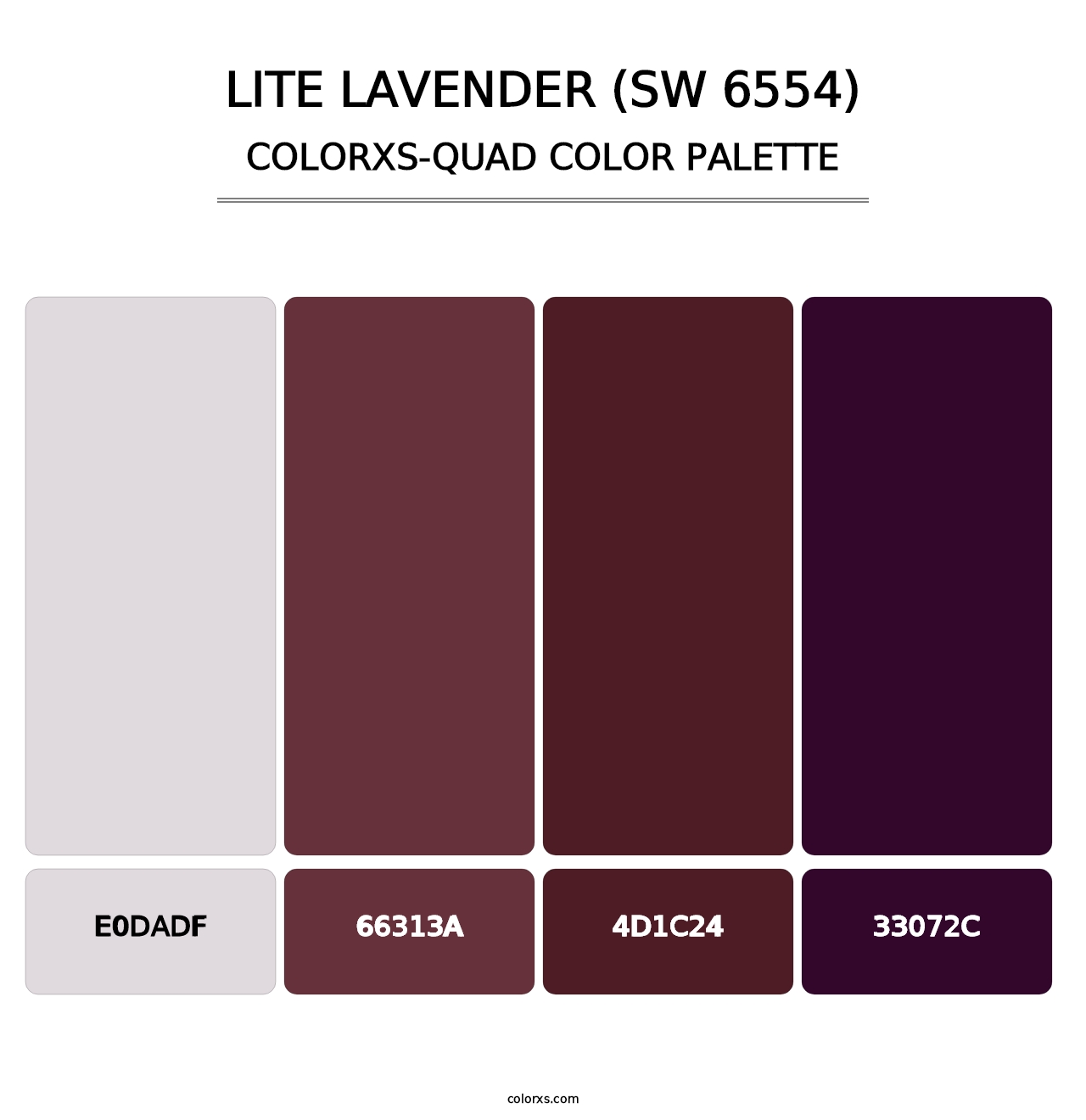 Lite Lavender (SW 6554) - Colorxs Quad Palette