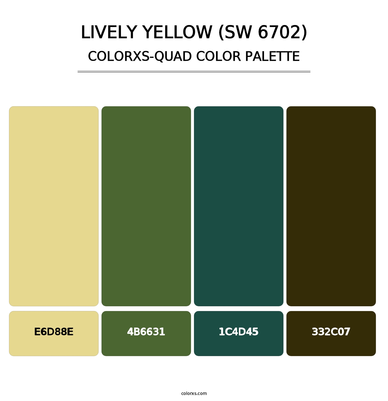 Lively Yellow (SW 6702) - Colorxs Quad Palette