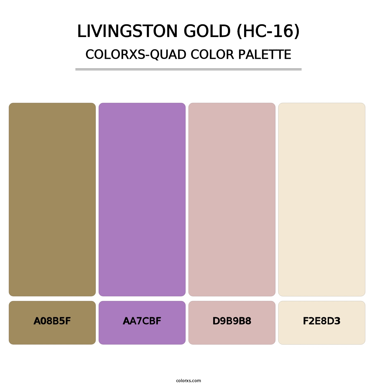 Livingston Gold (HC-16) - Colorxs Quad Palette