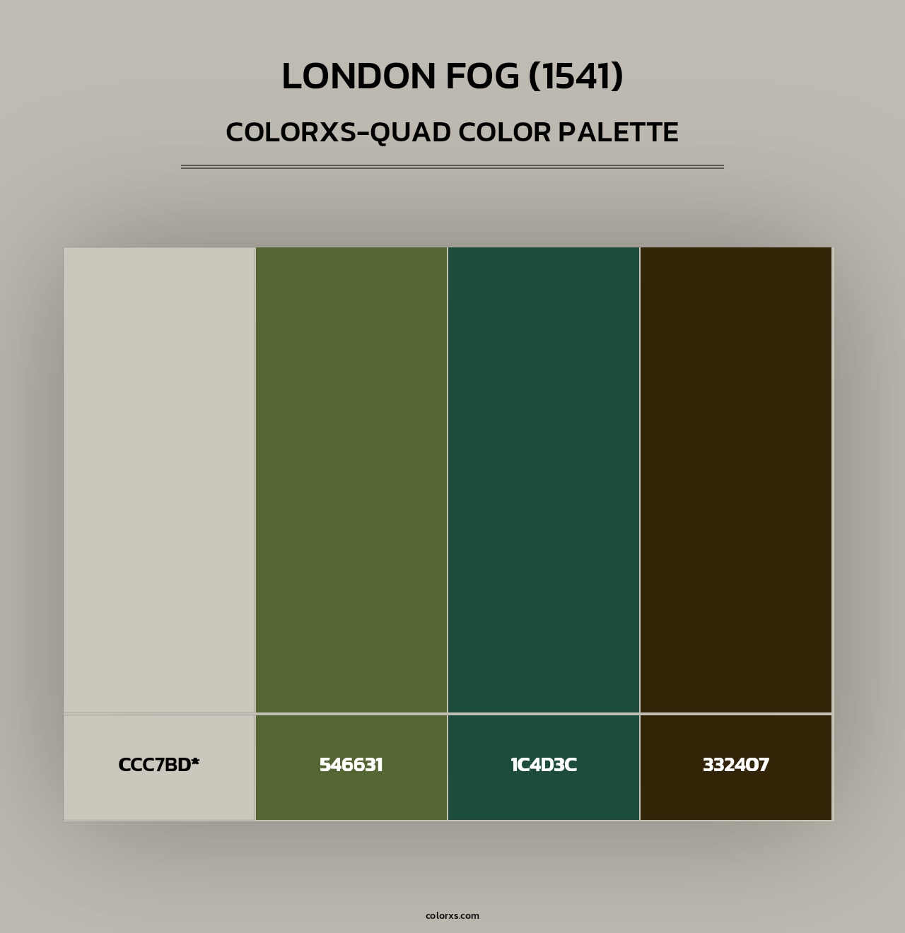 London Fog (1541) - Colorxs Quad Palette