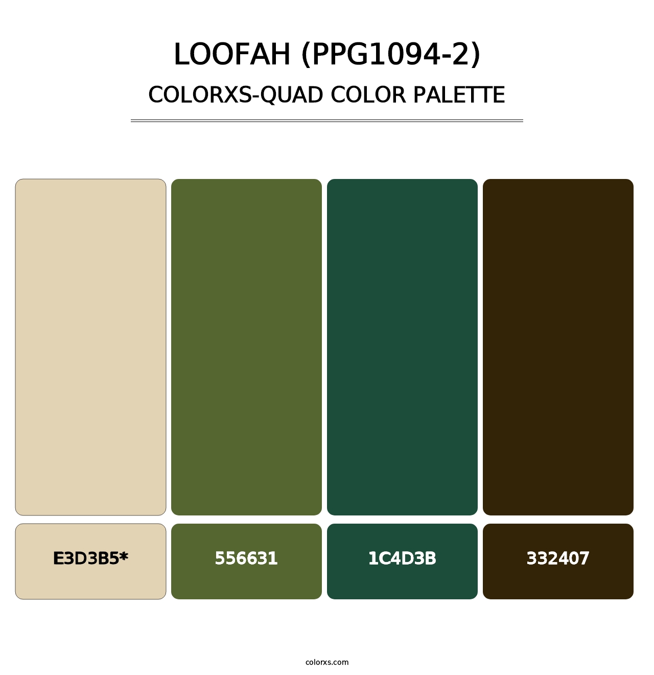 Loofah (PPG1094-2) - Colorxs Quad Palette