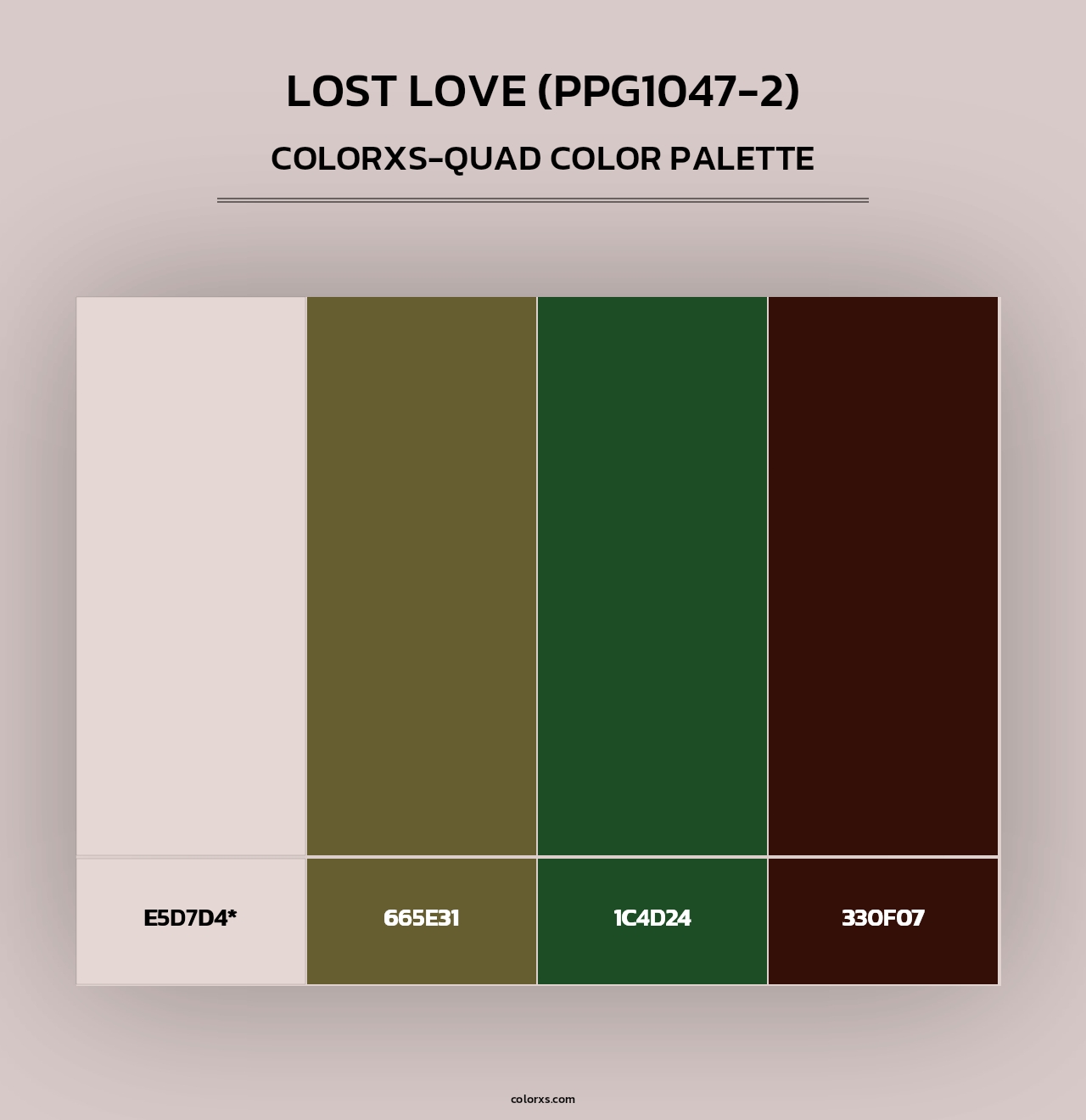 Lost Love (PPG1047-2) - Colorxs Quad Palette