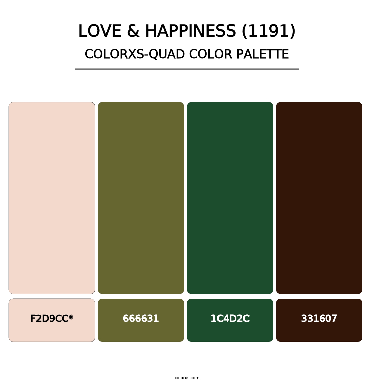 Love & Happiness (1191) - Colorxs Quad Palette