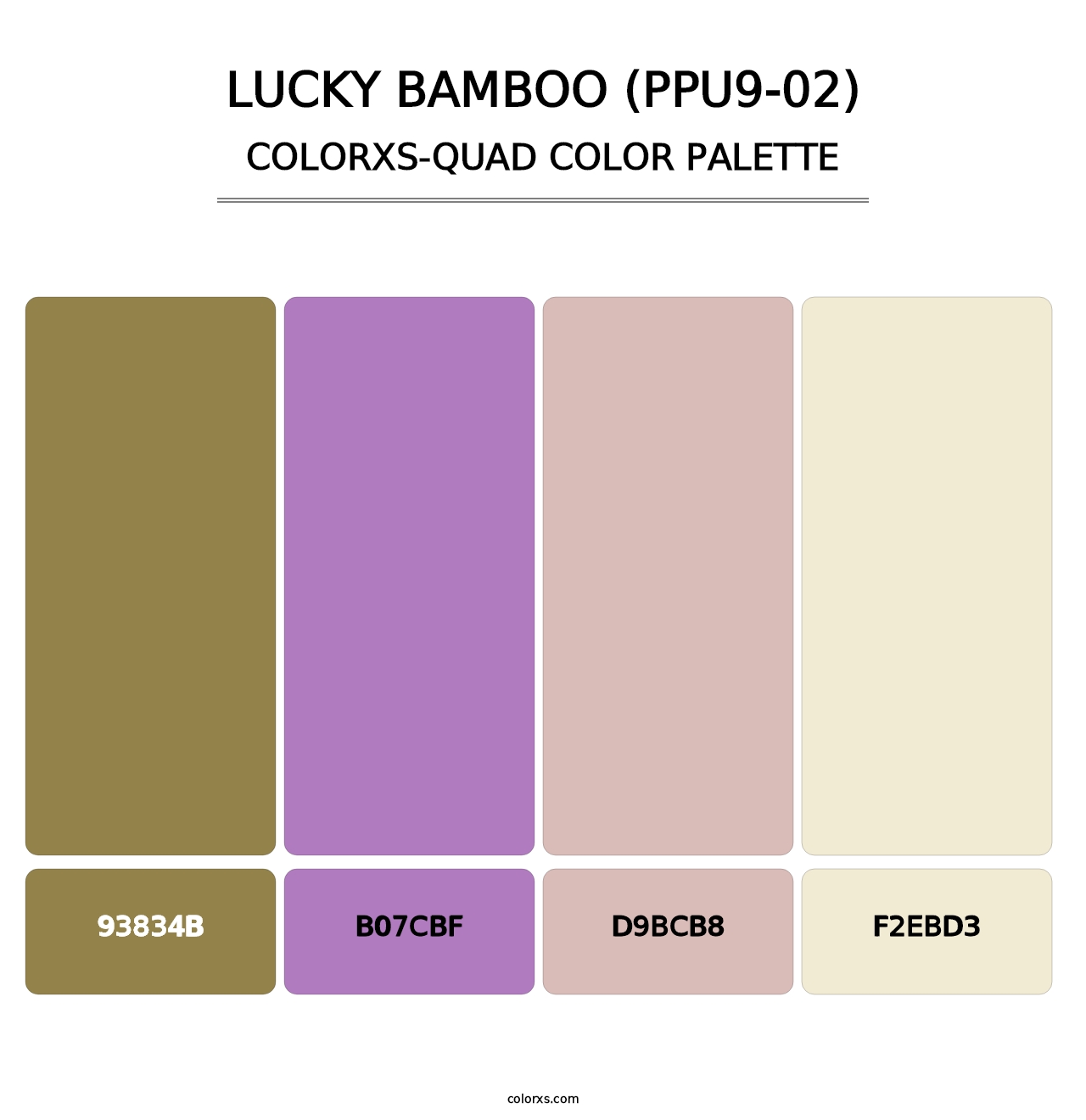 Lucky Bamboo (PPU9-02) - Colorxs Quad Palette