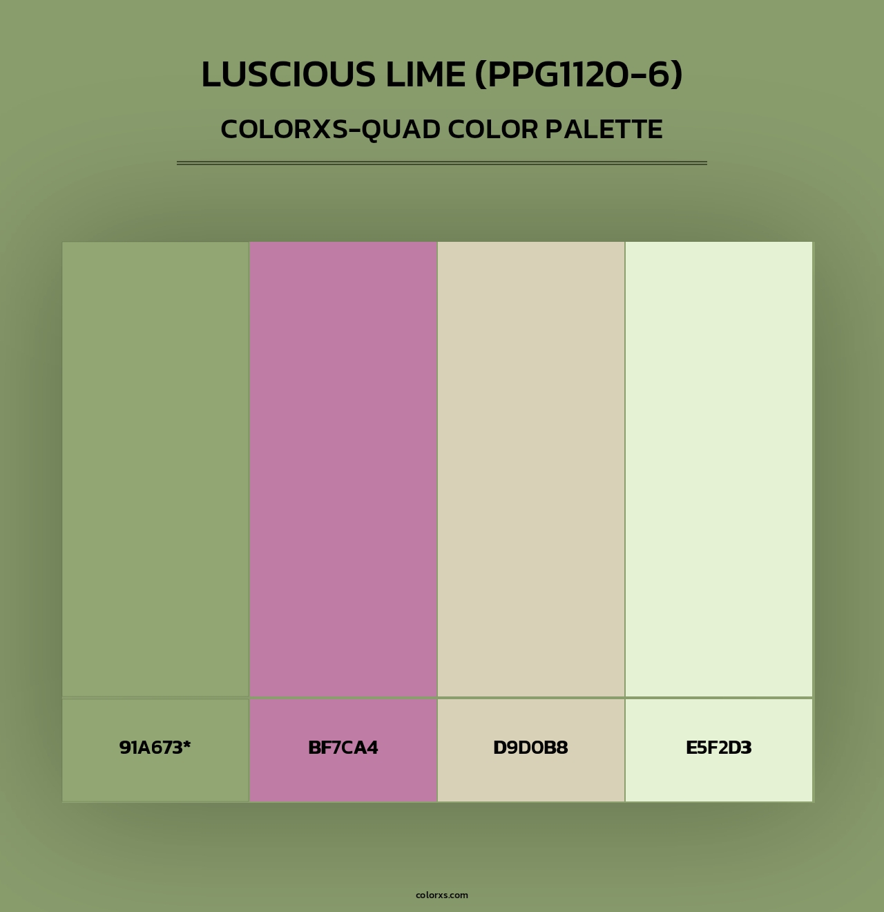 Luscious Lime (PPG1120-6) - Colorxs Quad Palette