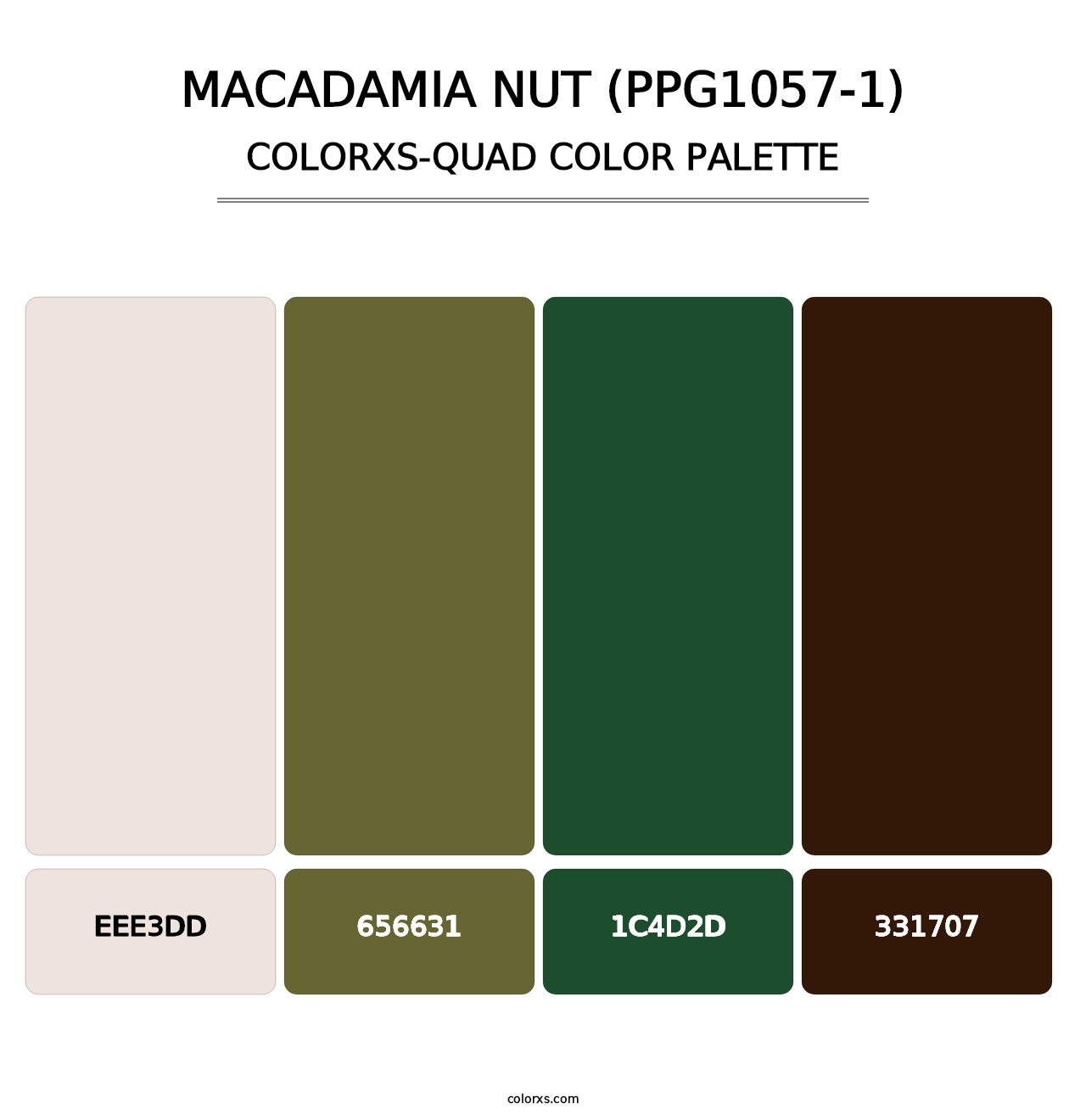Macadamia Nut (PPG1057-1) - Colorxs Quad Palette
