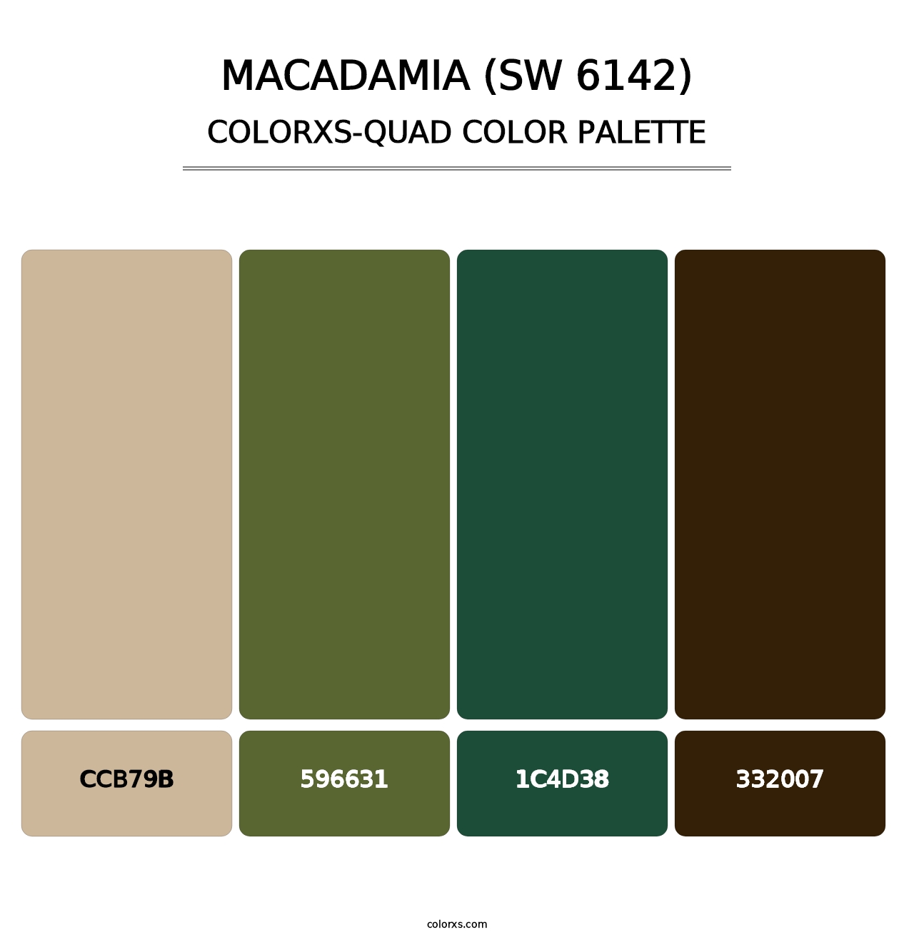 Macadamia (SW 6142) - Colorxs Quad Palette