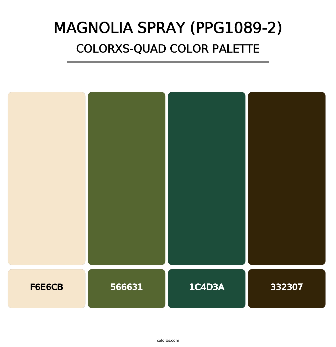 Magnolia Spray (PPG1089-2) - Colorxs Quad Palette