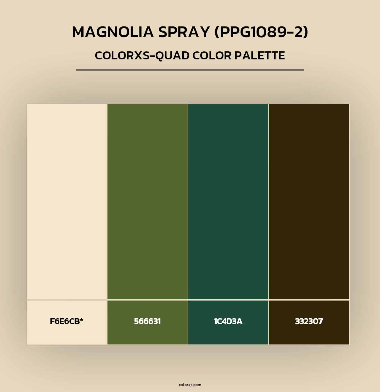 Magnolia Spray (PPG1089-2) - Colorxs Quad Palette