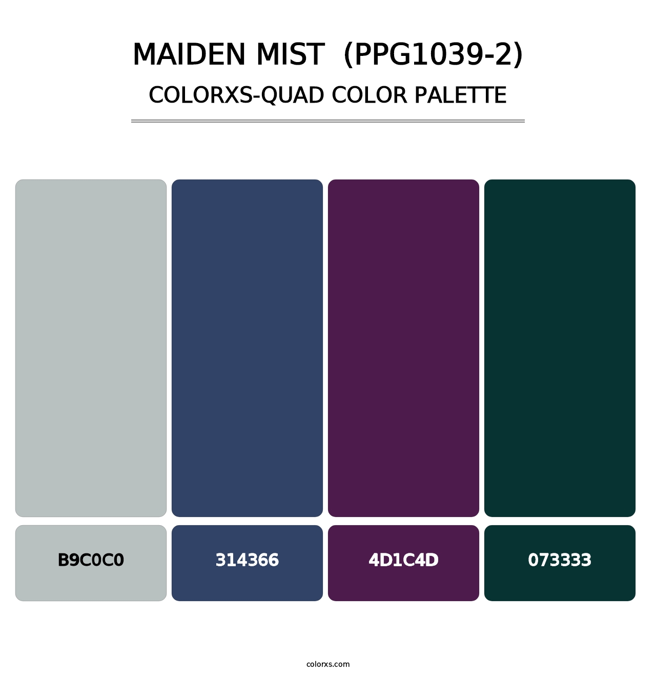 Maiden Mist  (PPG1039-2) - Colorxs Quad Palette