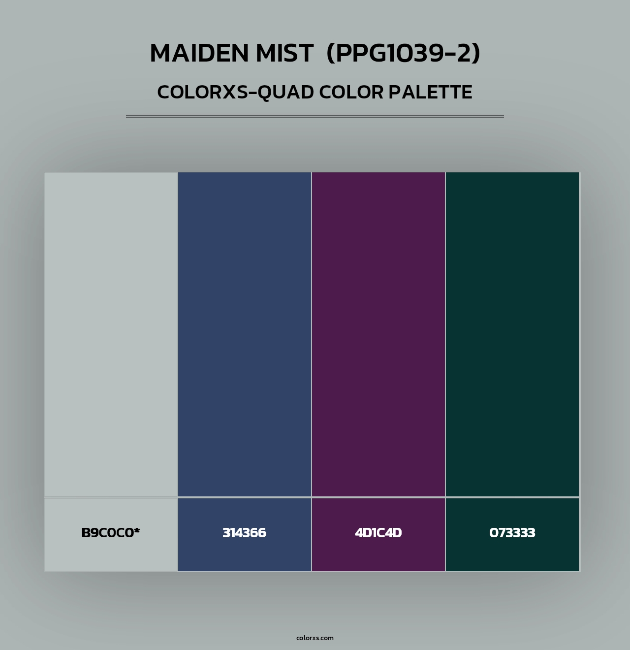 Maiden Mist  (PPG1039-2) - Colorxs Quad Palette