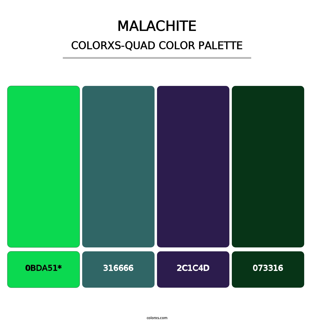 Malachite - Colorxs Quad Palette