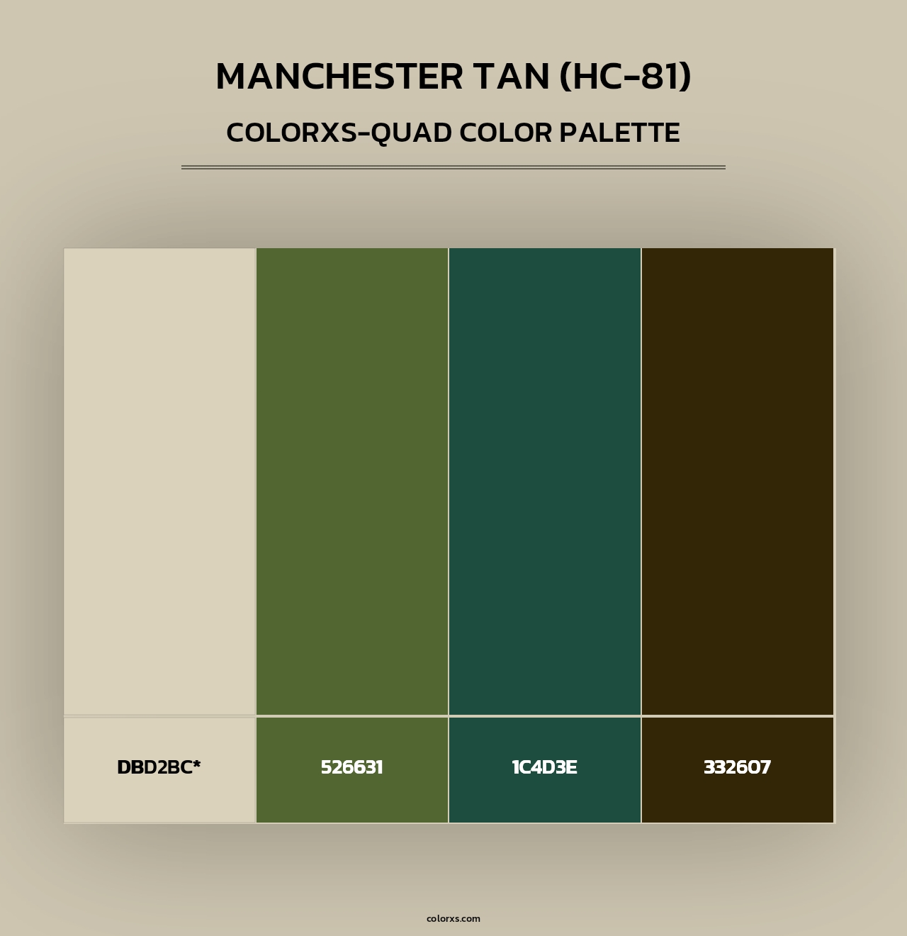 Manchester Tan (HC-81) - Colorxs Quad Palette