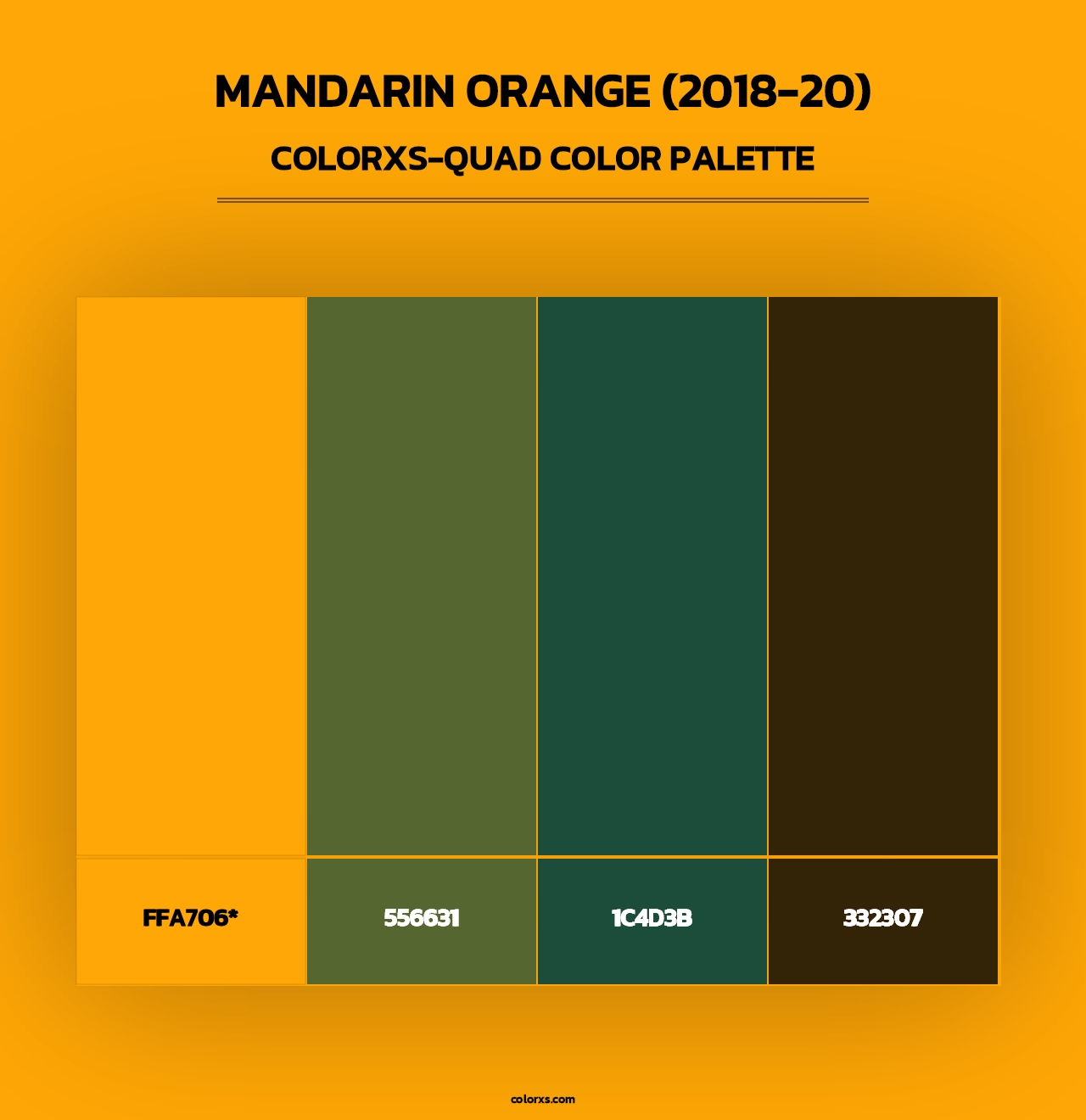 Mandarin Orange (2018-20) - Colorxs Quad Palette