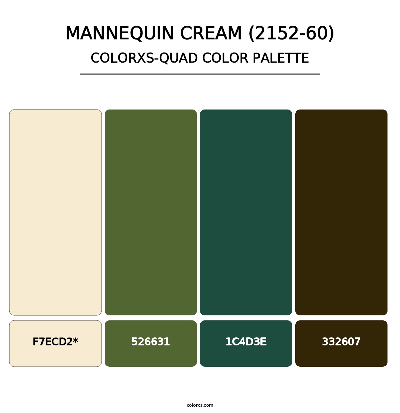 Mannequin Cream (2152-60) - Colorxs Quad Palette