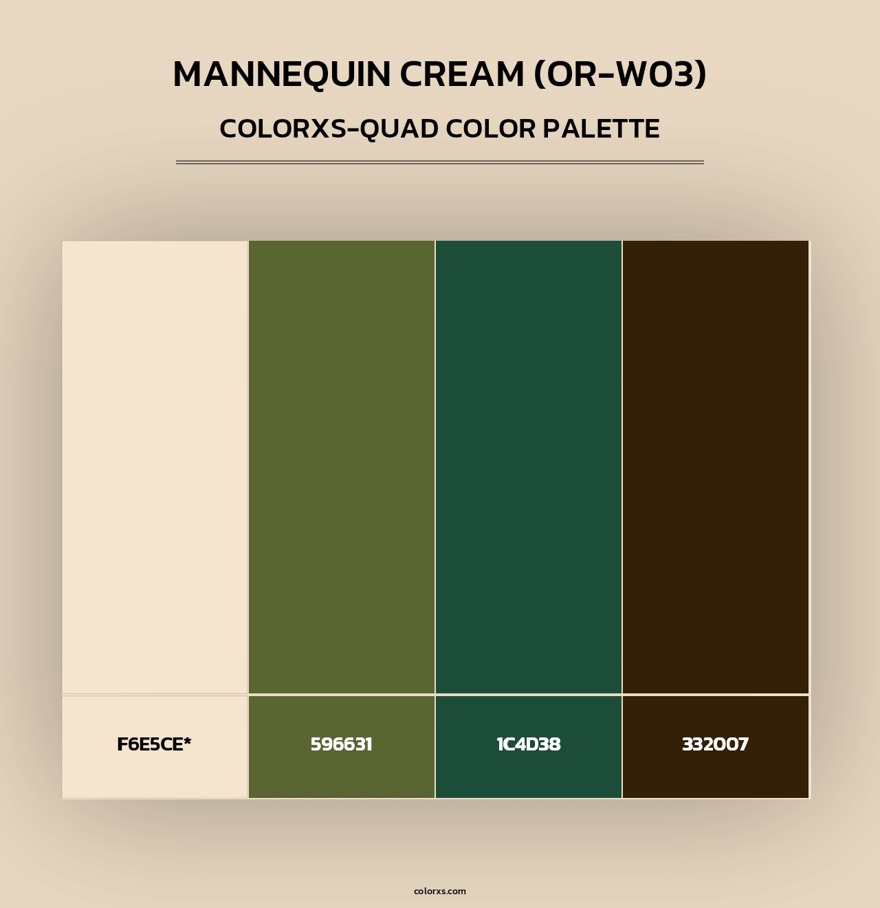 Mannequin Cream (OR-W03) - Colorxs Quad Palette