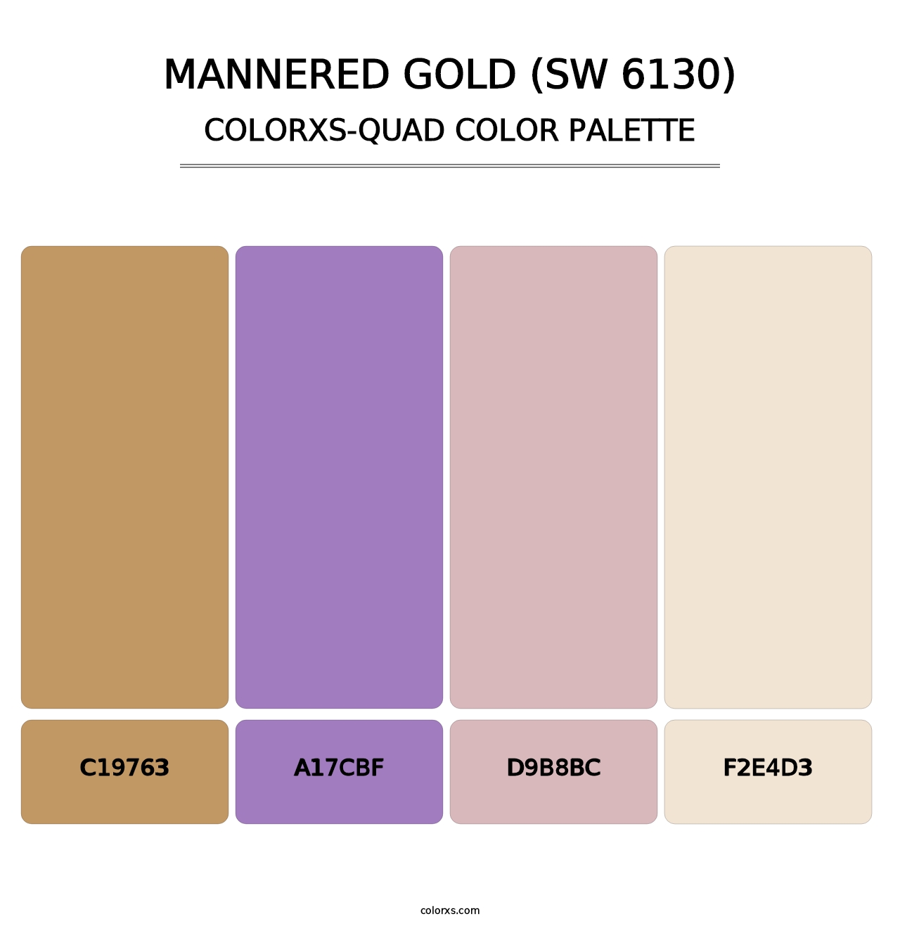 Mannered Gold (SW 6130) - Colorxs Quad Palette