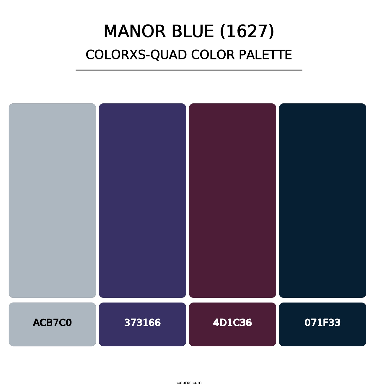 Manor Blue (1627) - Colorxs Quad Palette