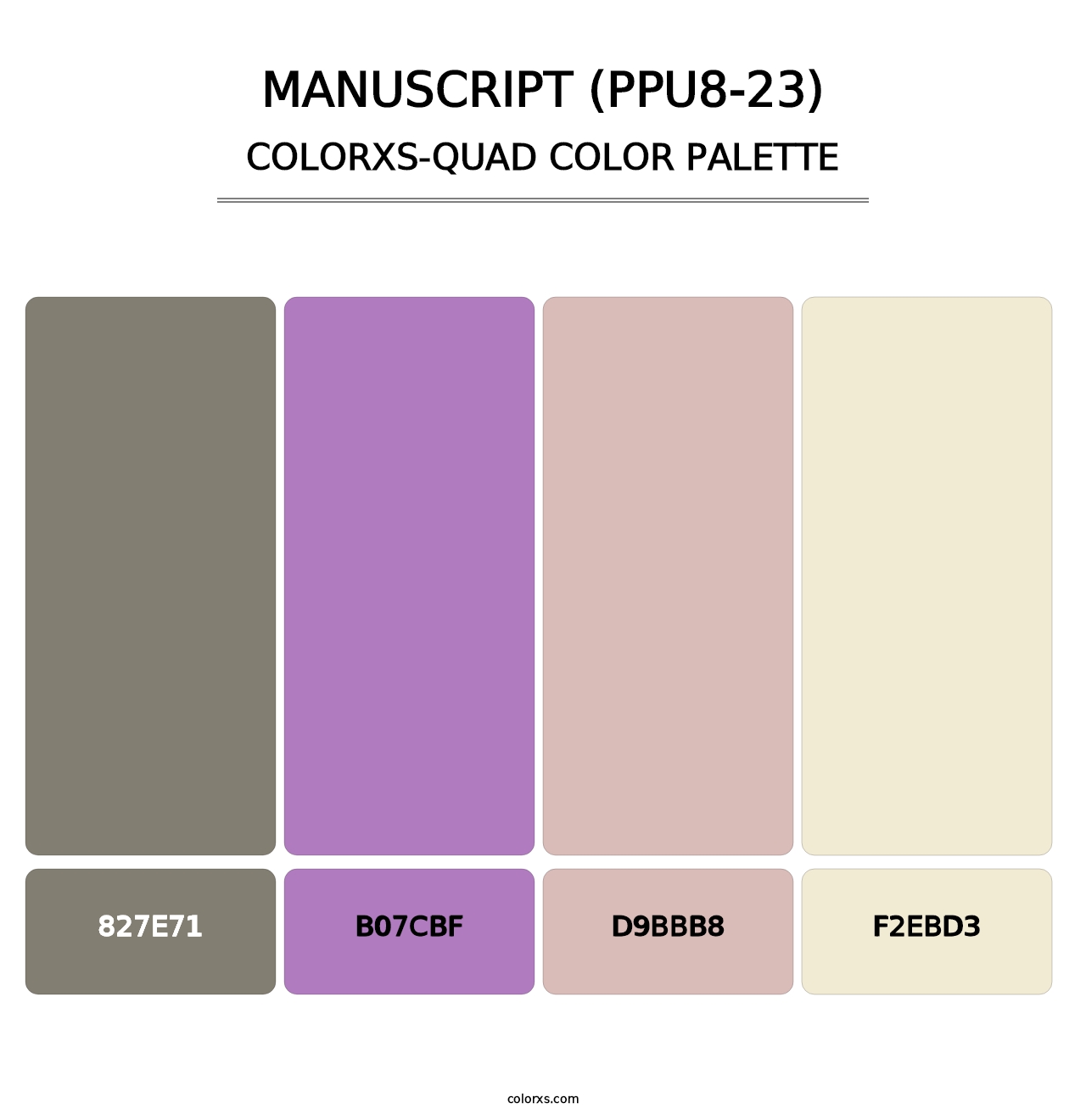 Manuscript (PPU8-23) - Colorxs Quad Palette