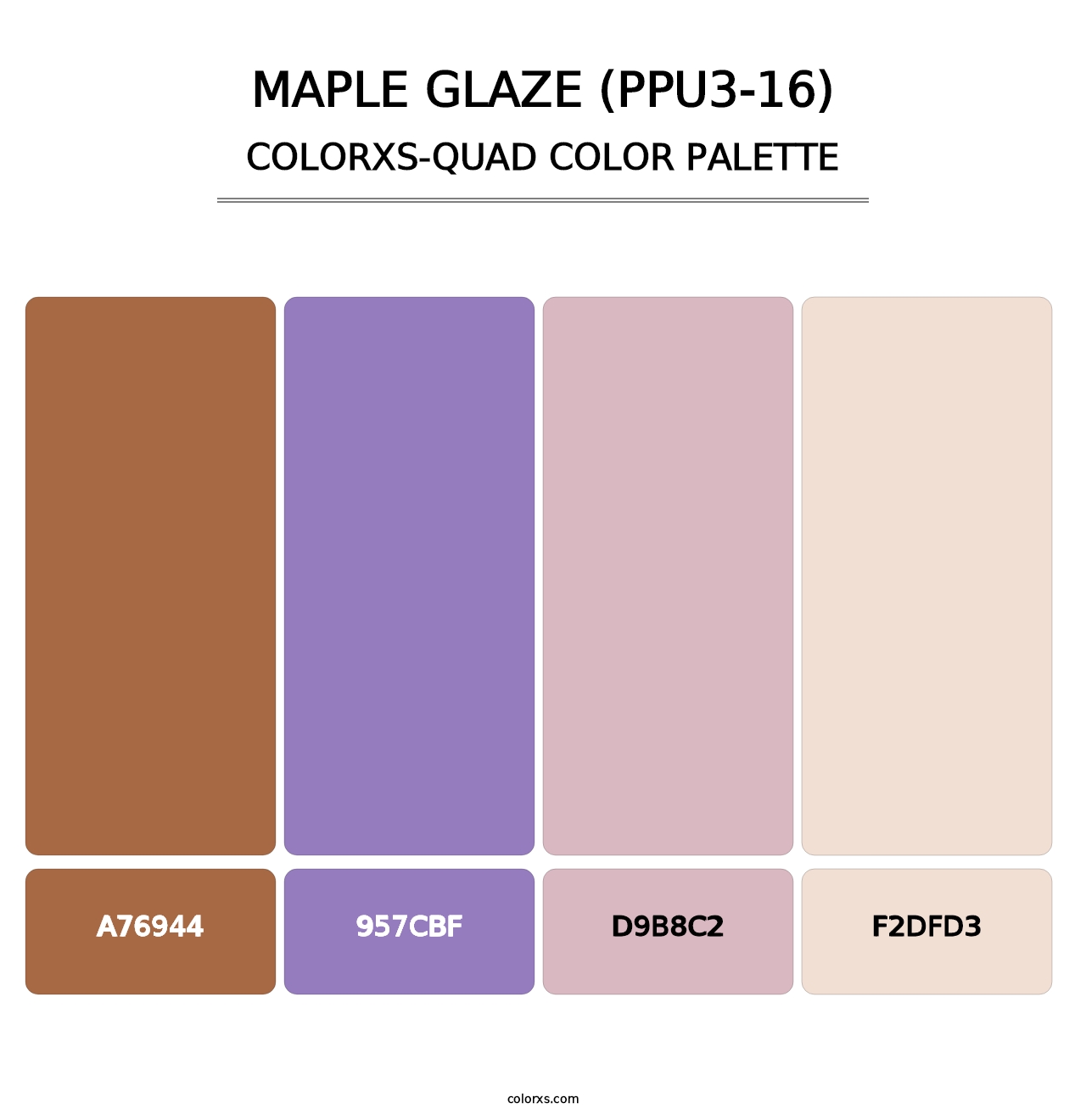 Maple Glaze (PPU3-16) - Colorxs Quad Palette