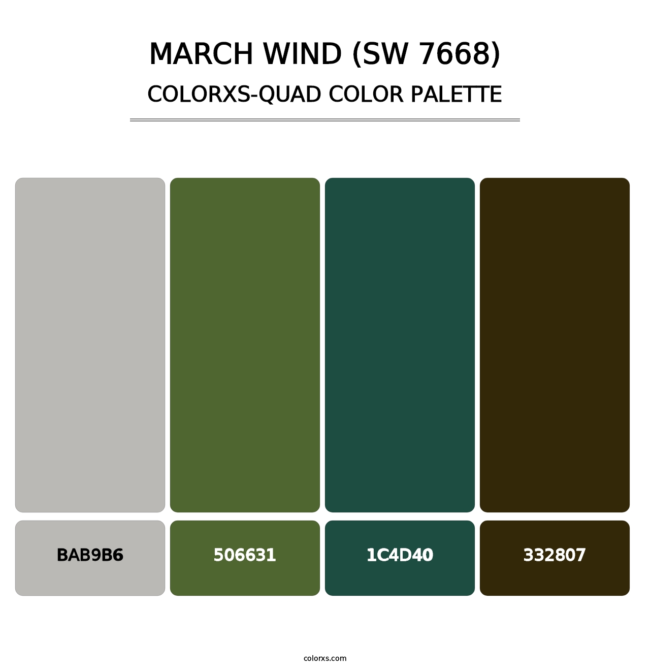 March Wind (SW 7668) - Colorxs Quad Palette