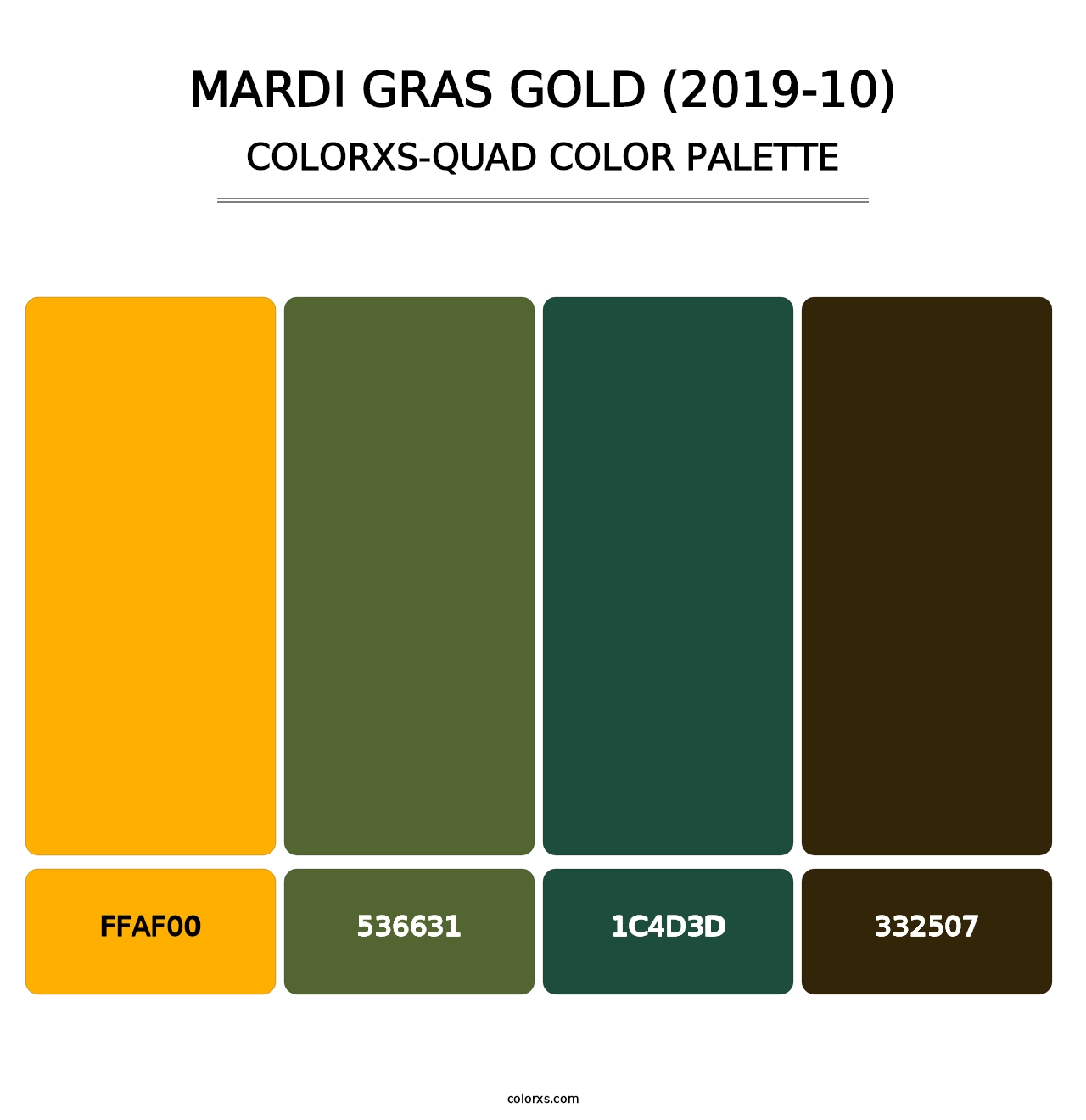 Mardi Gras Gold (2019-10) - Colorxs Quad Palette