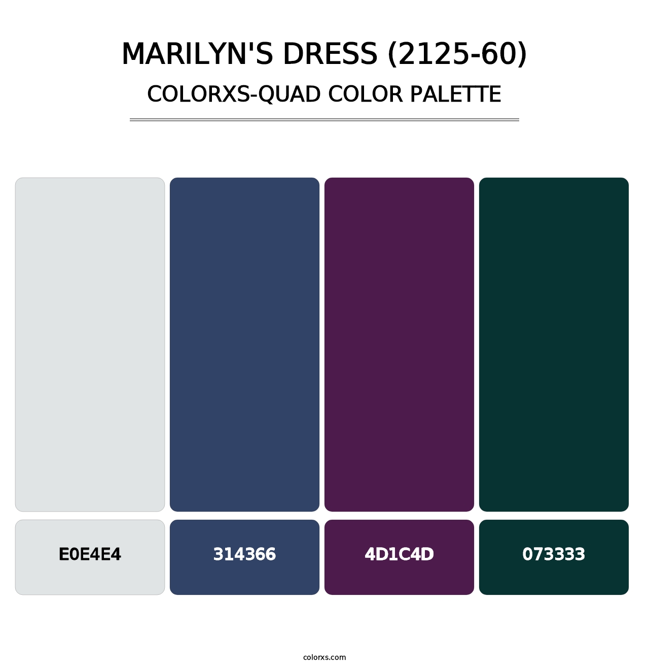 Marilyn's Dress (2125-60) - Colorxs Quad Palette