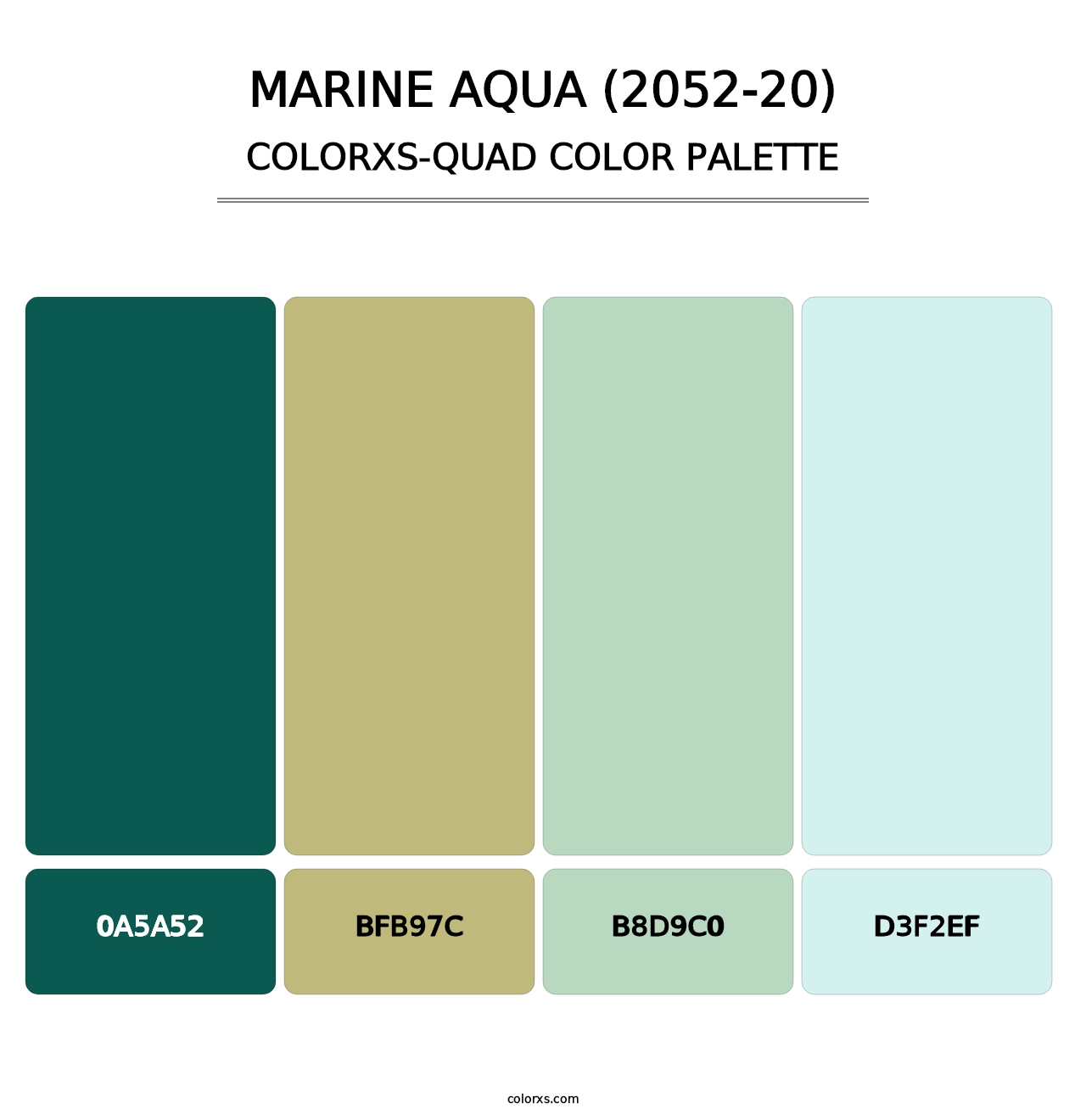 Marine Aqua (2052-20) - Colorxs Quad Palette