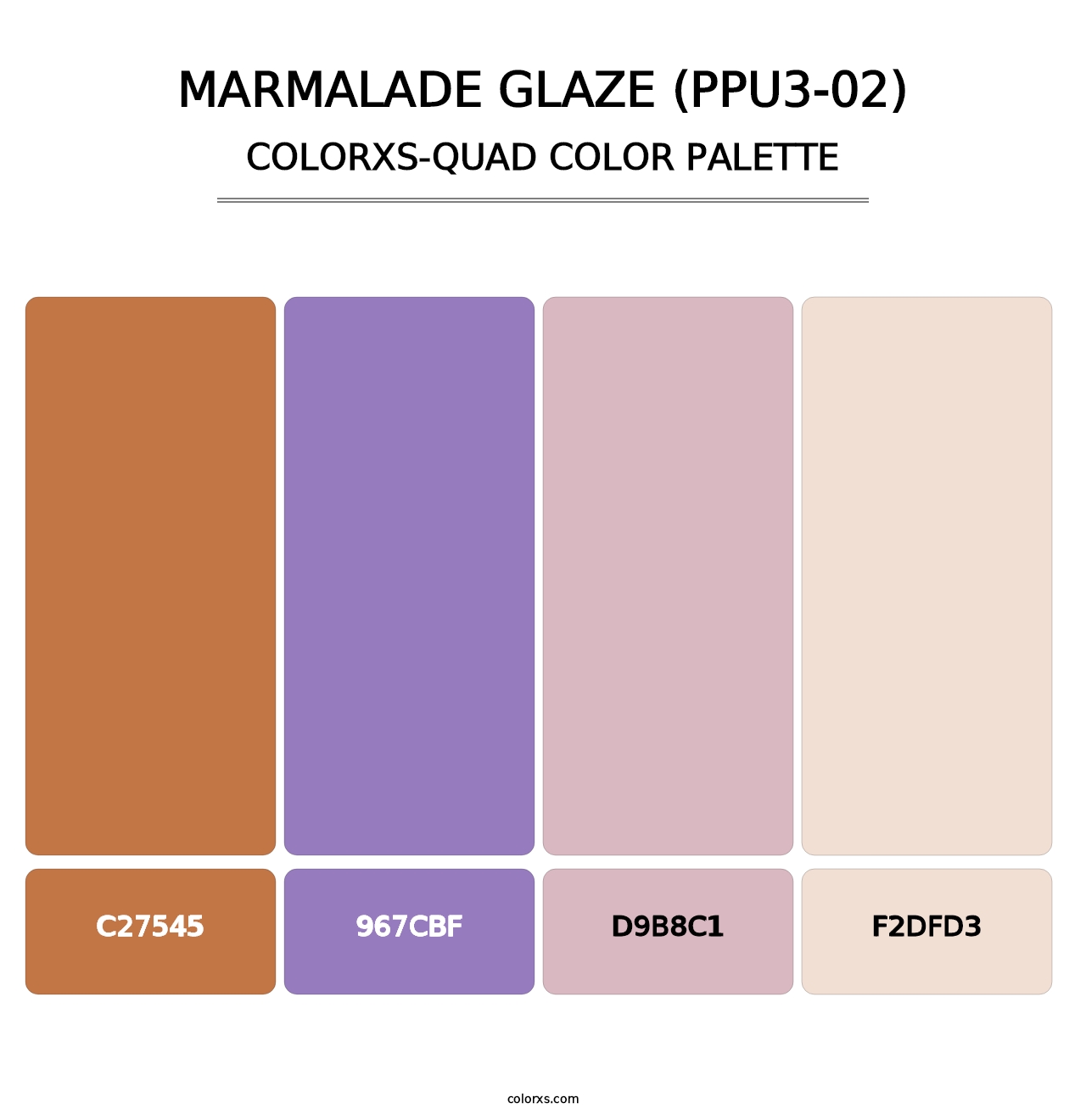Marmalade Glaze (PPU3-02) - Colorxs Quad Palette