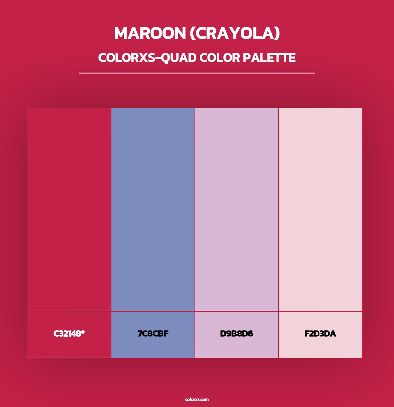 Maroon (Crayola) - Colorxs Quad Palette