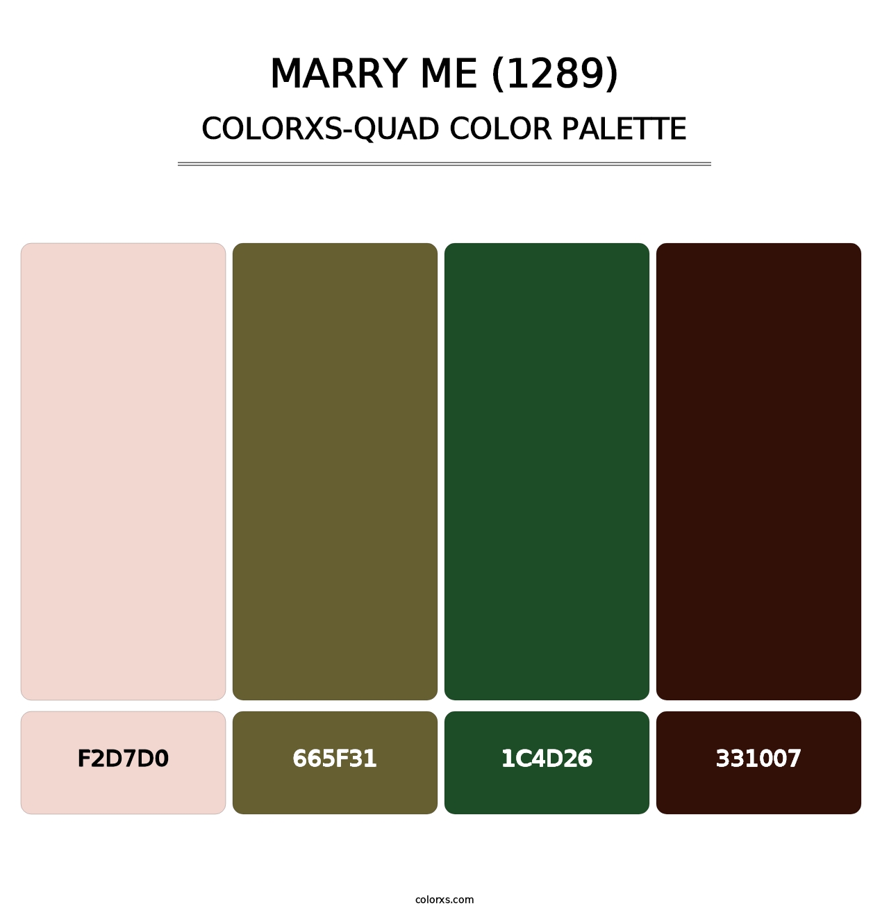 Marry Me (1289) - Colorxs Quad Palette
