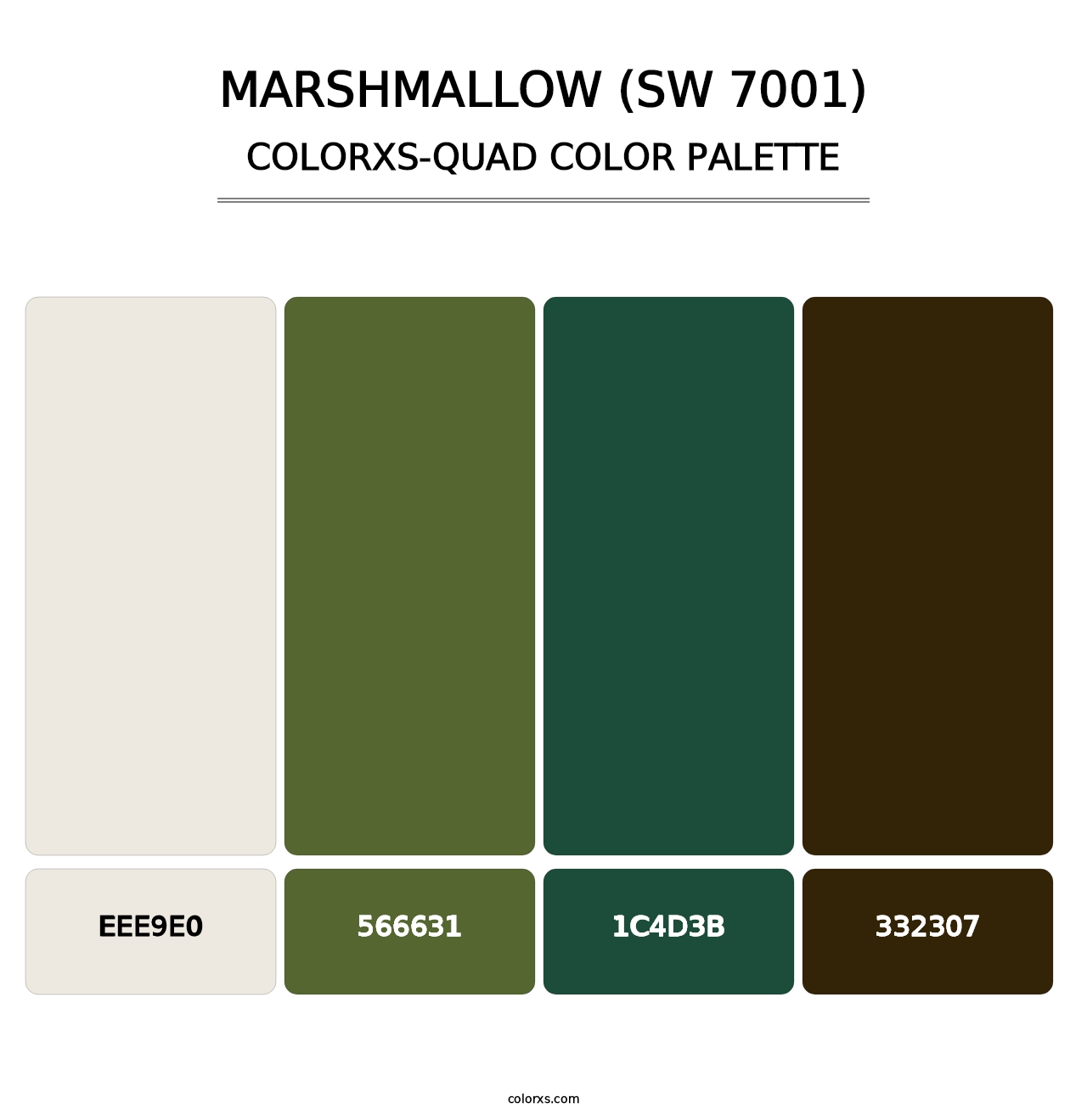 Marshmallow (SW 7001) - Colorxs Quad Palette