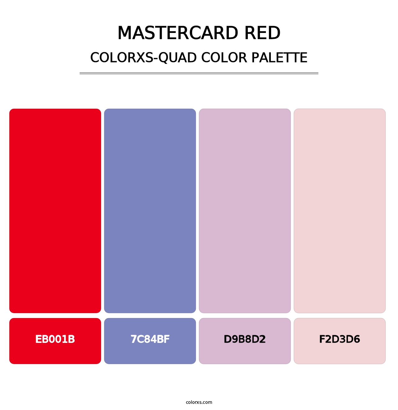Mastercard Red - Colorxs Quad Palette