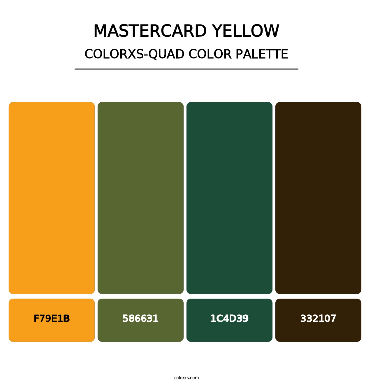 Mastercard Yellow - Colorxs Quad Palette