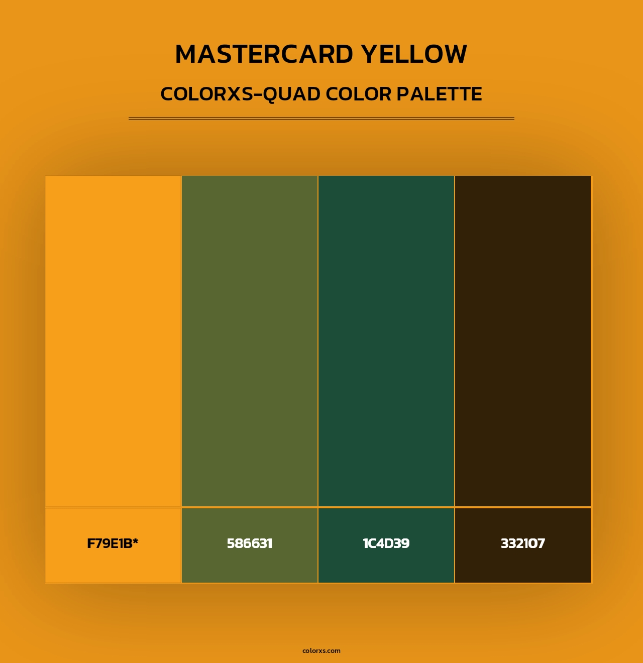Mastercard Yellow - Colorxs Quad Palette