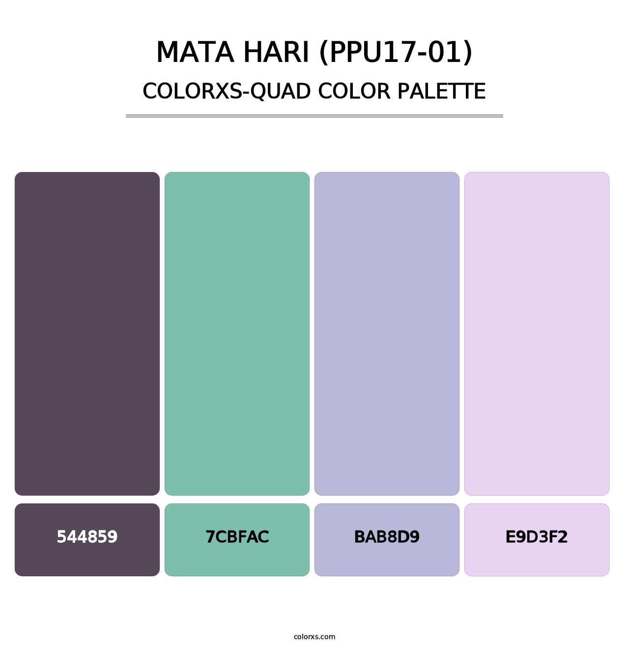 Mata Hari (PPU17-01) - Colorxs Quad Palette