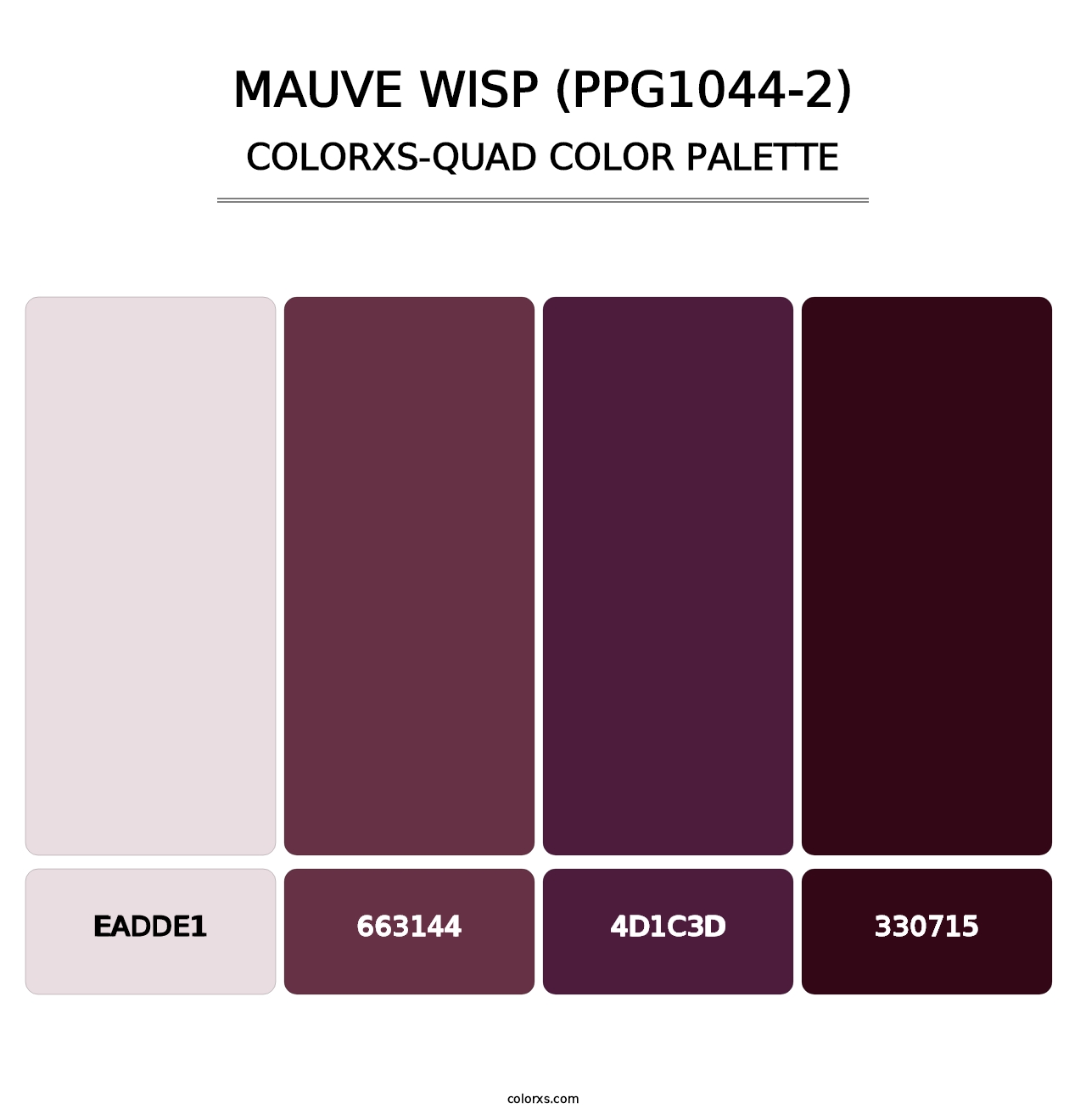Mauve Wisp (PPG1044-2) - Colorxs Quad Palette